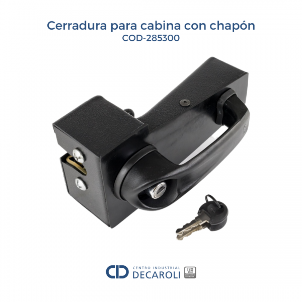 Cerradura para cabina con chapón