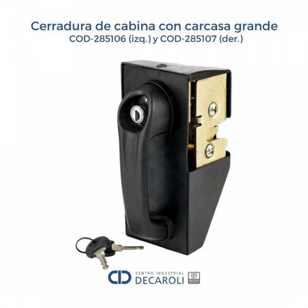 Cerradura de cabina con carcasa grande