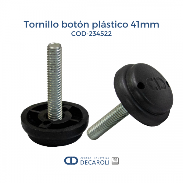 Tornillo botón plástico 41mm