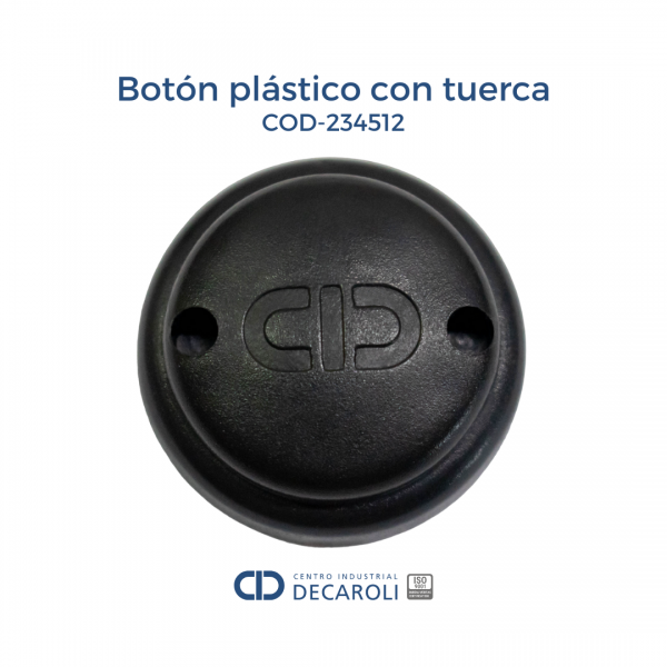 Botón plástico con tuerca