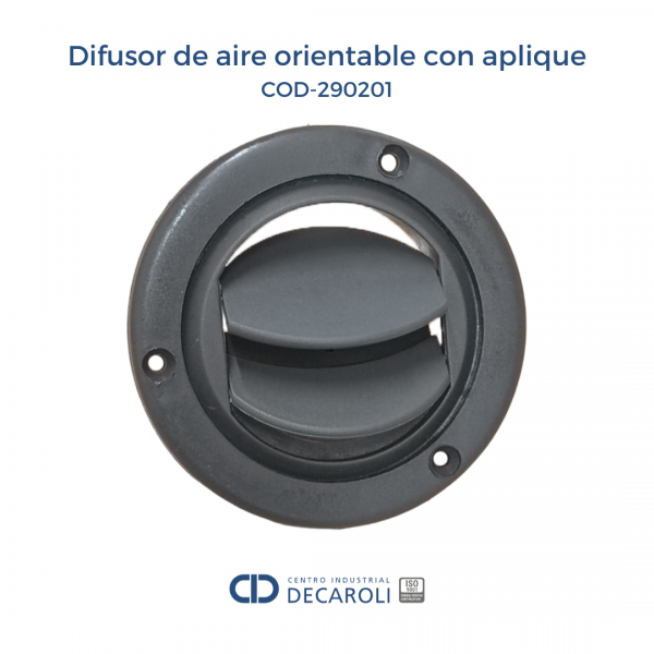 Difusor de aire orientable con aplique