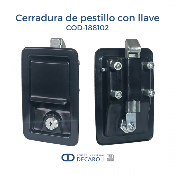 Cerradura de pestillo con llave