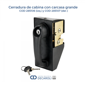 Cerradura de cabina con carcasa grande