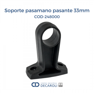 Soporte pasamano pasante 33mm