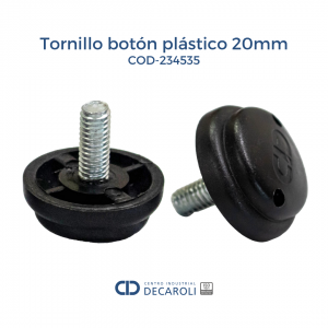 Tornillo botón plástico 20mm