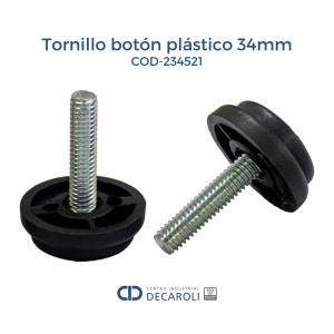 Tornillo botón plástico 34mm