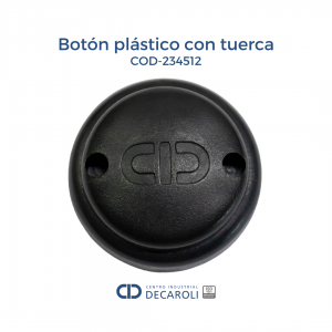 Botón plástico con tuerca