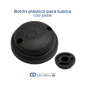 Botón plástico para tuerca