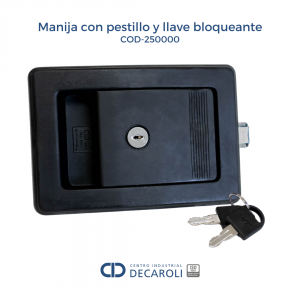 Manija con pestillo y llave bloqueante