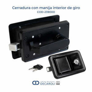 Cerradura con manija interior de giro