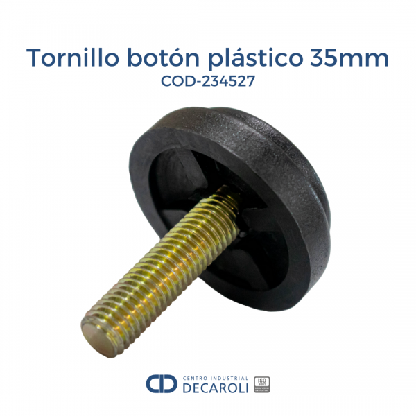 Tornillo botón plástico 35mm